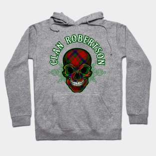 Scottish Clan Robertson Tartan Celtic Skull Hoodie